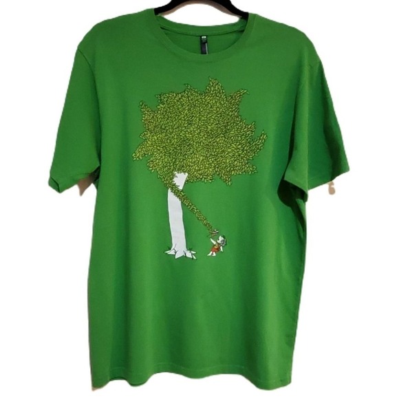 Taking Tree Design By Humans Large Tree Graphic Tee Shirt Green Women Size Large - Picture 1 of 7